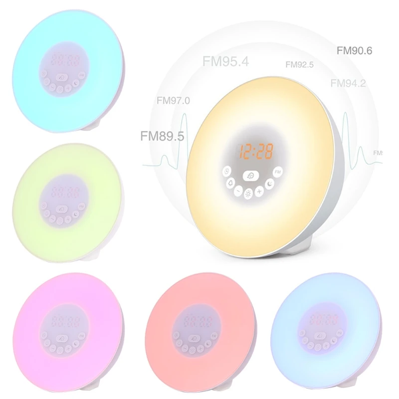 Sunrise Simulation цифровые будильники Wake Up Light FM радио сенсорное управление
