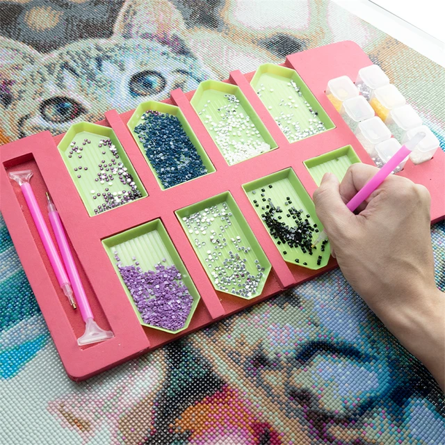 Multi-function Diamond Painting Tray Holder DIY Diamond Embroidery Tool  Storage Tray Drill Pen Organizer Storage Box DIY Craft - AliExpress