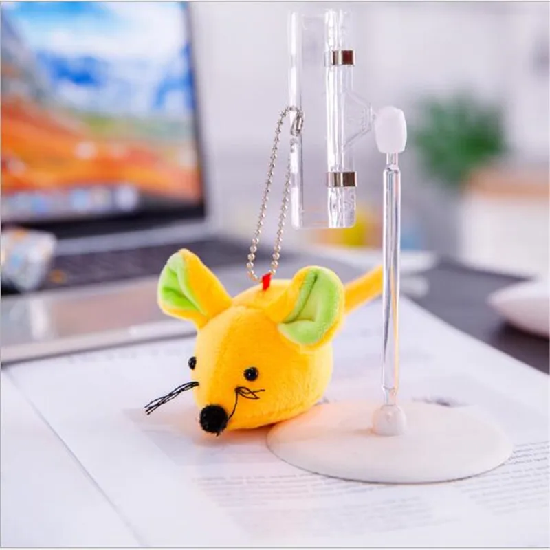 1Pcs 13CM New Holiday Gift Cute Rat Year Mascot Peaceful Rat Pendant Toy Christmas Gift For Girls&Boys&Childs HANDANWEIRAN - Color: yellow