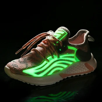 

Spring Kids Sport Sneakers Boys Brand Lighting Shoes Children Black Chunky Sneakers Baby Girls Slip On Casual Sneakers Trainers