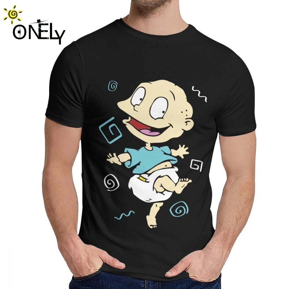 

Man's T-shirt Tommy Pickles Rugrats Quality Cotton Streetwear Round Collar Retro Short Sleeve