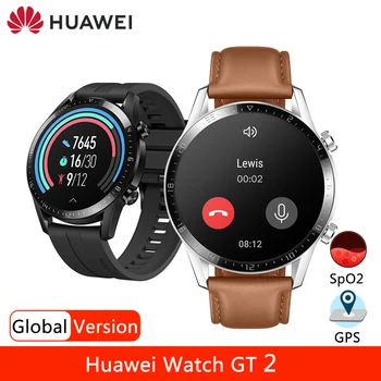 Смарт-часы HUAWEI GT 2 GT2, кислородные Смарт-часы с аккумулятором 14 дней, Bluetooth, телефонным звонком, пульсометром для Android IOS