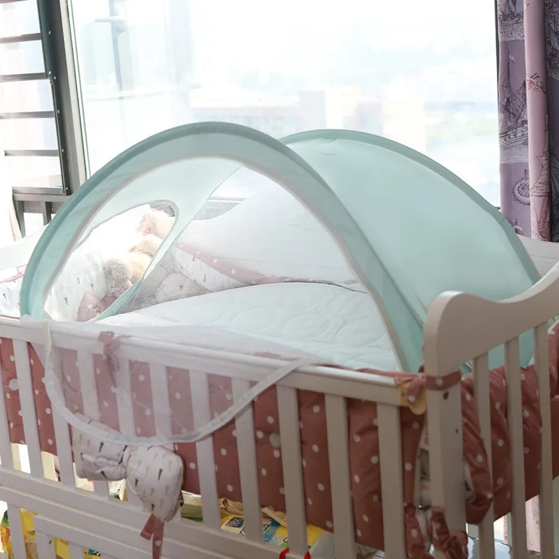 Mother & Kids Baby Furniture Baby Cribs New Convenient Newborn Folding Bed Mosquito Repellent Dust-Proof breathable Baby Shaker05