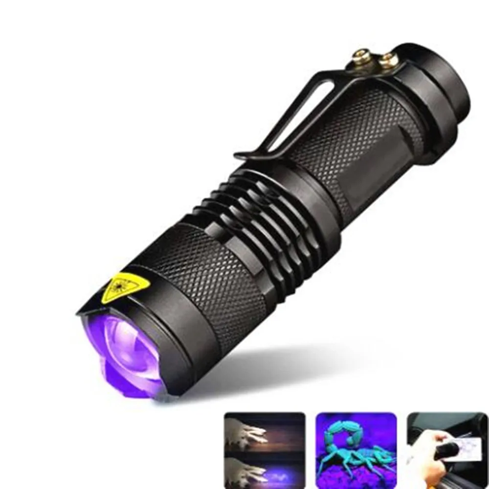 LED UV Flashlight Ultraviolet Torch With Zoom Function Mini UV Black Light Pet Urine Stains Detector Scorpion Hunting LED UV Flashlight Ultraviolet Torch With Zoom Function Mini UV Black Light Pet Urine Stains Detector Scorpion Hunting