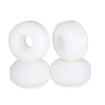 

4pcs Set White Elastic Wheels Skateboard Longboard Rim Sports Replacement Parts