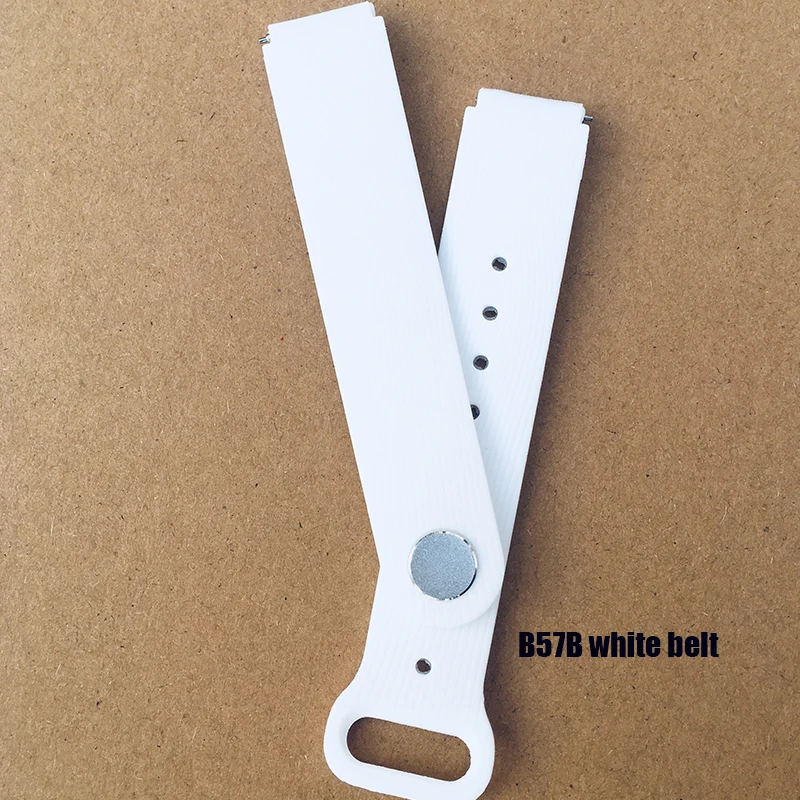 B57B White Belt Новейший Мужской Женский Смарт-браслет B57 Смарт-часы фитнес-трекер синий цвет хорошее качество ремень наручные часы ремешок для часов - Цвет: B57B White Belt