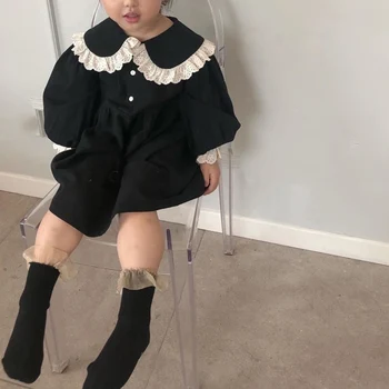 

MILANCEL kids dresses for girls turn down collar girls dress lace style girls party dresses anniverary dress
