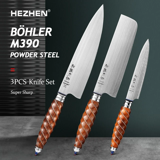 High Quality Kitchen Chef Knife Set M390 Powder Steel With Luxury