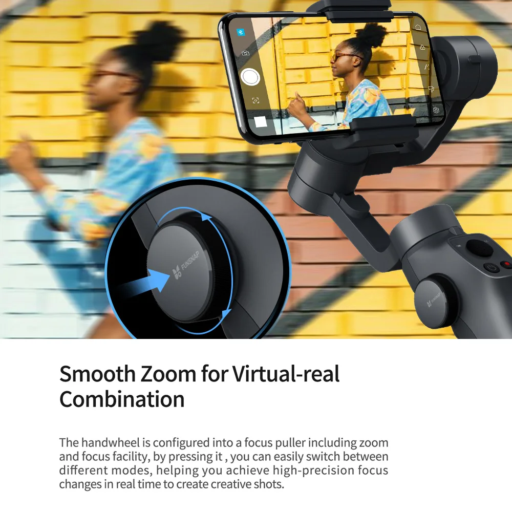 Funsnap Capture 2 3-Axis Handheld Gimbal Stabilizer for Smartphone PK Zhiyun Smooth 4 Feiyutech Sno