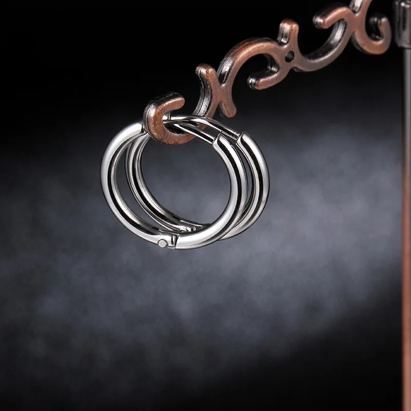 Модного серебристого цвета серьга-Кольцо из нержавеющей стали, серьги, маленькие круглые серьга кольцо для Для мужчин Для женщин креолы Huggie круг обручи 16/20/24 мм
