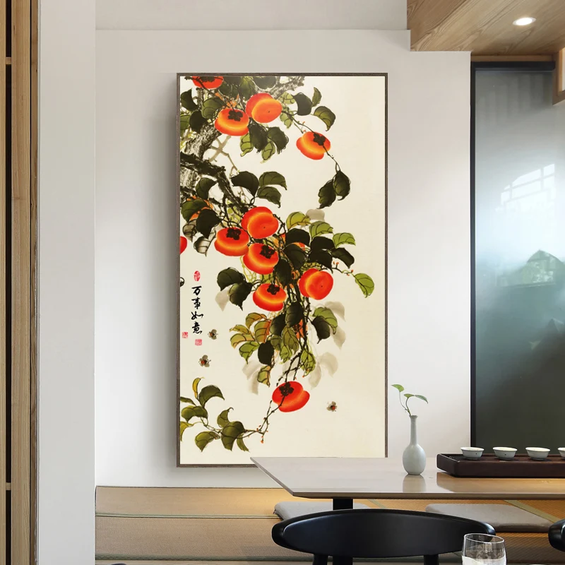 EECAMAIL DIY Diamond Painting Full Embroidery Persimmon All Things Wishful Entrance Restaurant No Frame | Дом и сад