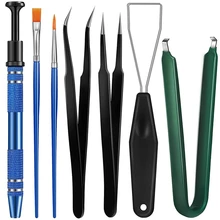 Kit d'extracteur de commutateur d'huile de lubrification de clavier 7 pièces clé d'extracteur de commutateur d'extraction IC pour enlever les composants électroniques