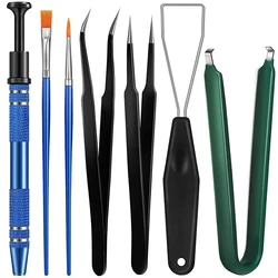 Kit d'extracteur de commutateur d'huile de lubrification de clavier 7 pièces clé d'extracteur de commutateur d'extraction IC pour enlever les composants électroniques 