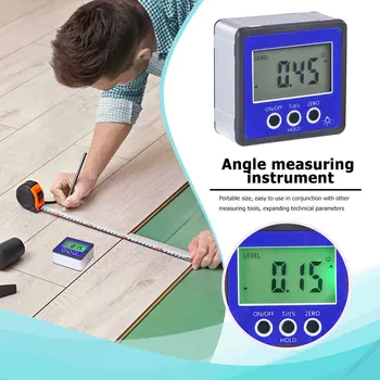 

Waterproof Angle Finder Measure Bevel Box Goniometer Magnet 90 Degrees Gauge Ruler Digital Protractor Inclinometer Level Box