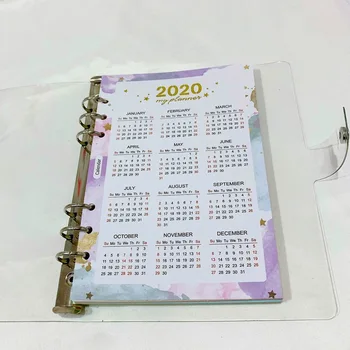 

A5 A6 Planner 2020 Calendar Pages Index Divider Colored 6holes PP Diary Notebook DIY Accessory