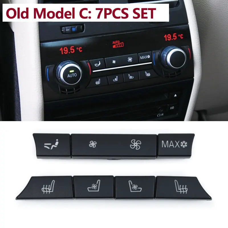 Front/Rear AC Climate Control Knob Button Cover For BMW X5 X6 61319393931