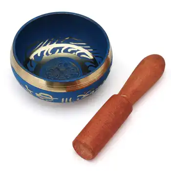 

Tibetan Singing Bowl Set Meditation Singing Bowl Prayer Bowl Buddhism Himalayan Bowl for Prayer Yoga Meditation Chakra Healing