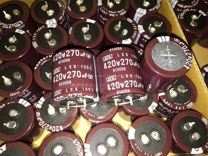 270 мкФ 420V NIPPON NCC LXS серии 30x30 мм супер сокращена 420V270uF Алюминий электролитический
