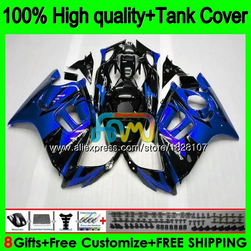 Майка комплект для HONDA CBR600FS CBR600F2 1991 1992 93 94 1BS. 301 CBR600 F2 CBR 600 FS 600F2 91 92 1993 1994 обтекатель Горячая Цвет синий, черный; Большие размеры 34–43