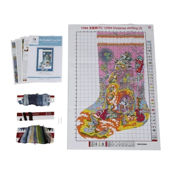 

New Cross Stitch Kits Embroidery Kit - Christmas Stockings, Snowman Patterns