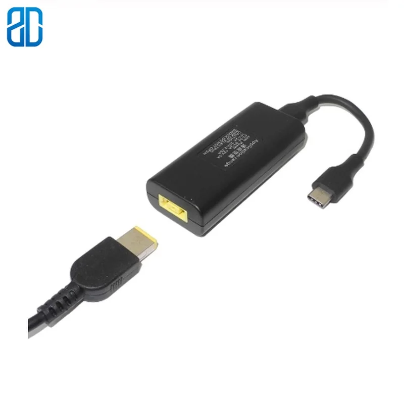  Laptop Power Connector Cable DC Adapter For Macbook Lenovo Charger Square USB Plug To C Adapter