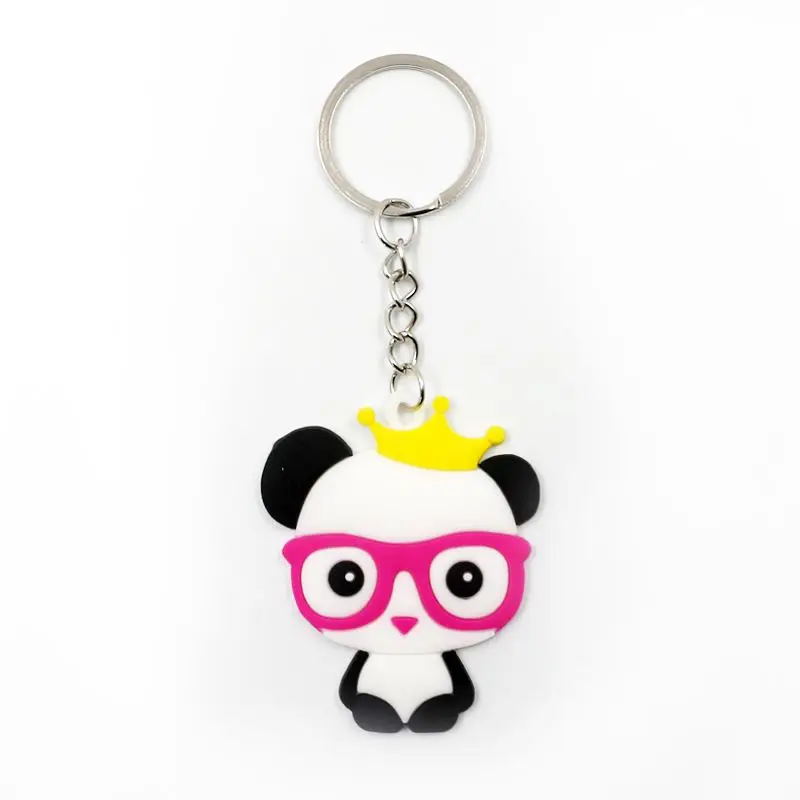 6 шт Panda вечерние сувениры резиновые Брелоки для ключей Baby Shower Декор День рождения украшения детские подарки тропические джунгли вечерние принадлежности