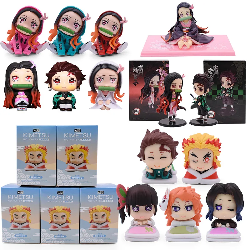 

Anime Demon Slayer Kimetsu no Yaiba Figure Kamado Tanjirou Nezuko Zenitsu Giyuu Sleeping Series PVC Action Model Toys Gifts