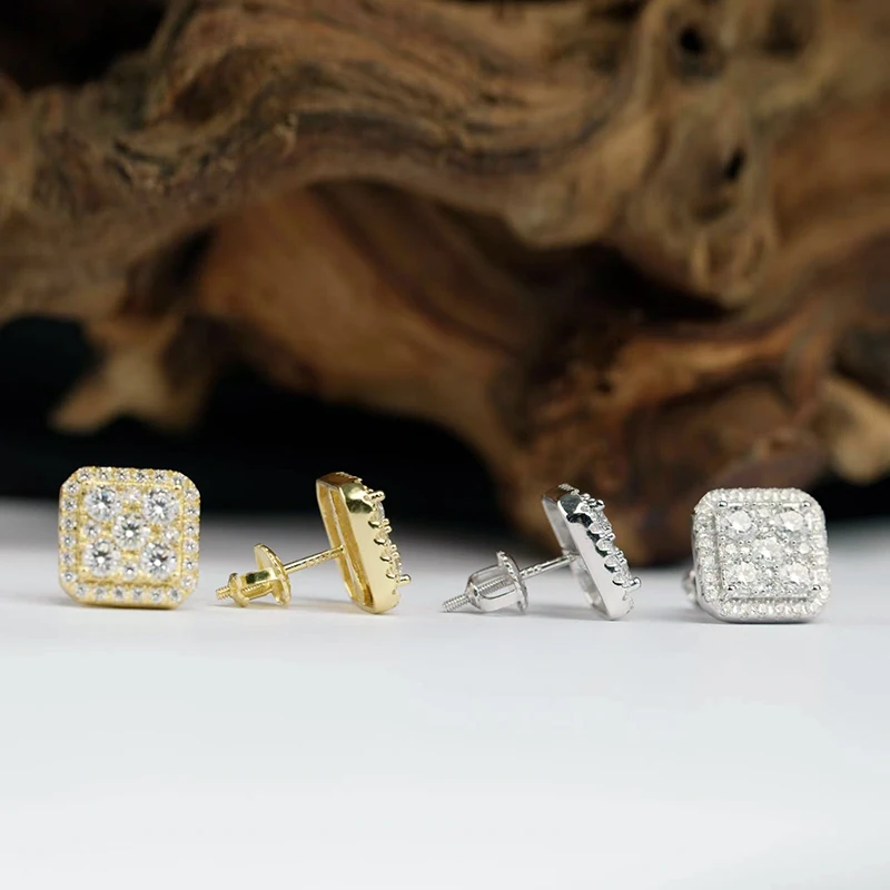 CANNER 2/2.5/3mm Moissanite Studs Earrings for Men Women S925 Sterling  Silver Bride Wedding Diamond Ear Studs 3pcs Set Jewelry - AliExpress