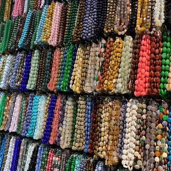 

Natural Stone Necklace Abacus Shape and Water Drop Shape Necklace Simplicity for Making DIY Jewelry Necklace Accessories