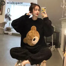 Coral Fleece Pajamas More Female 2021 New Paragraph in the Spring and Autumn Winter Long Sleeve Lovely Flannel Leisure Wear