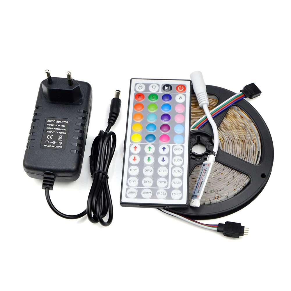 Светодиодная лента RGB 5 м 12 В 2835 SMD Диодная для украшения дома кухни улицы лампа с