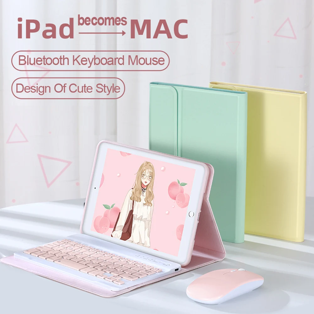 Keyboard For Ipad Mini 4 5 Case Bluetooth Mouse Case For Ipad Apple Mini 1 2 3 Tablet Computer Lovely Leather Silicone Cover Tablets E Books Case Aliexpress