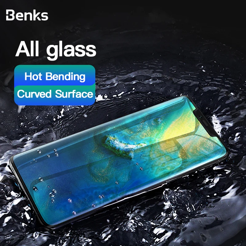 

Benks XPRO+AGC 3D Curved Edge Full Cover Protective Tempered Glass For Huawei Mate20 Pro 0.3mm Ultra thin Screen Protector Film