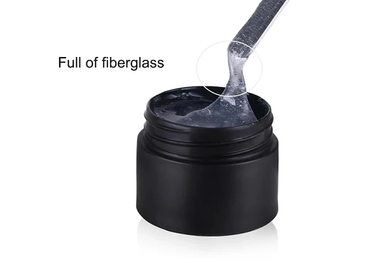 Fiber Repair Nail Builder Gel Broken Nails Repair Soak Off UV Nail Art Gel for Nail Extension Clear Fiberglass Poly Gel Varnish 10