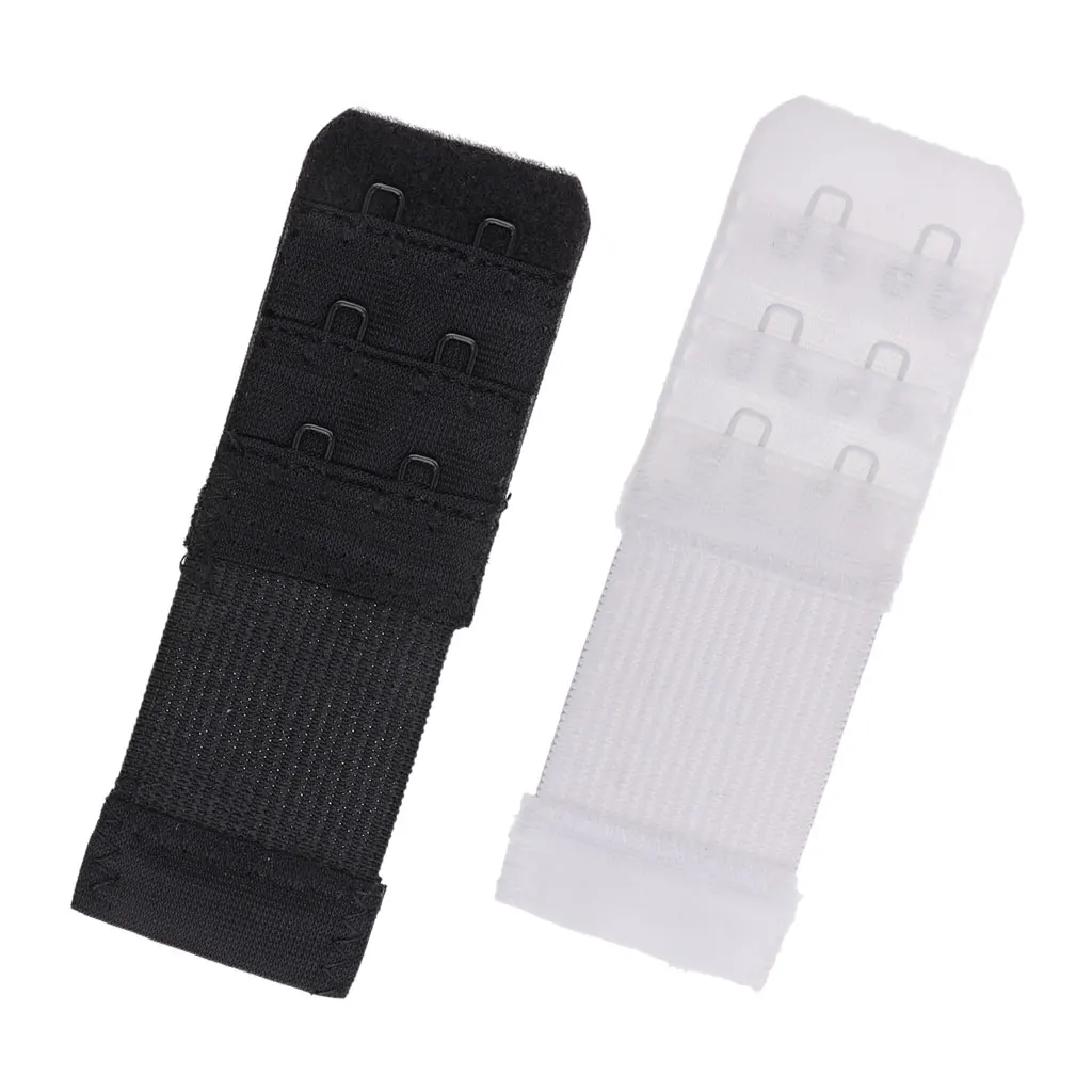 

2Pcs Women Bra Extender Extension Elastic 2 Hook Clip On Strap Soft Bra Band Extend Adjustable Back Buckle Bra Accessories