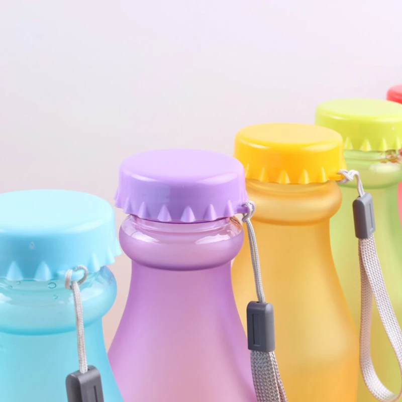 550ML BAP FREE Water Bottle Unbreakable Frosted Sport Kettle Drinking Bottle Outdoor Portable Leak-proof Water With Rope
