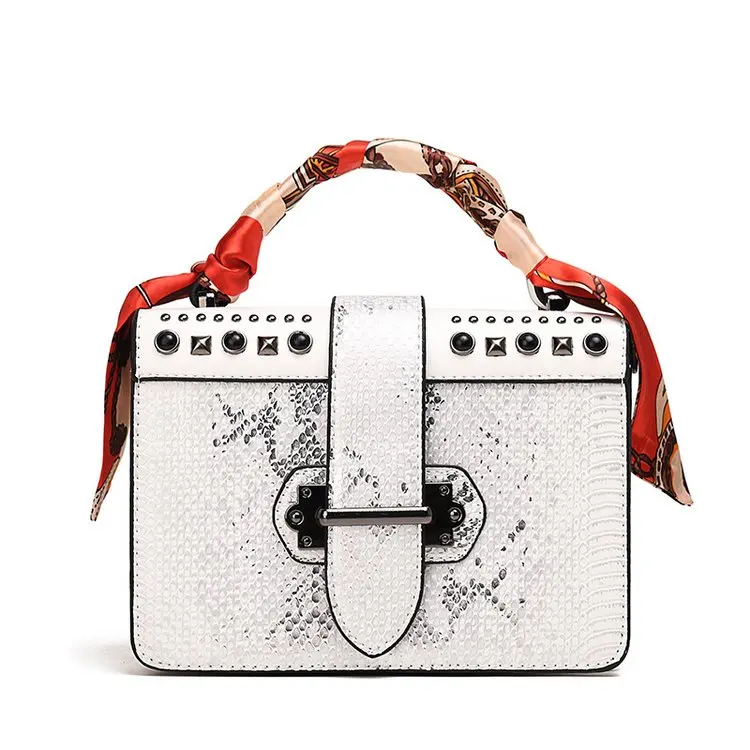 

2019 Luxury Crossbody Shoulder Bags for Women Causal Snake Scarves Flap Handbags Girls Solid Soft High Quality PU Leather Purse