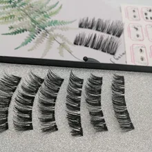 Pestañas postizas magnéticas 3D, 5 imanes, 4 pares, hechas a mano, naturales, de visón Artificial, con pinzas