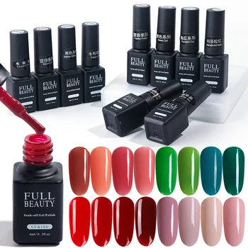 

6ml Nail Gel Polish Set All For Manicure Nude Color Semi Permanent Vernis UV LED Gel Varnish Soak Off Nail Art Lacquer SA2004