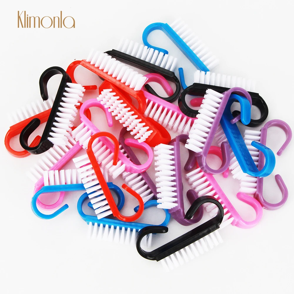 

100 шт./упак. Нейл-арт пластиковая Чистящая кисть для удаления пудры акриловый гель Уход за ногтями кисточки для маникюра оптовый салон