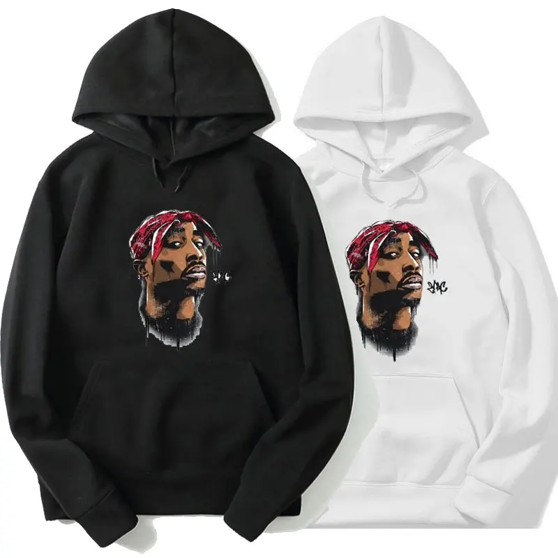 Rapero 2Pac sudaderas de Tupac hombre Casual sudadera hombres/mujeres Tupac de impresión de ropa fresca sudaderas con capucha para adolescentes Hip hop Polluvers