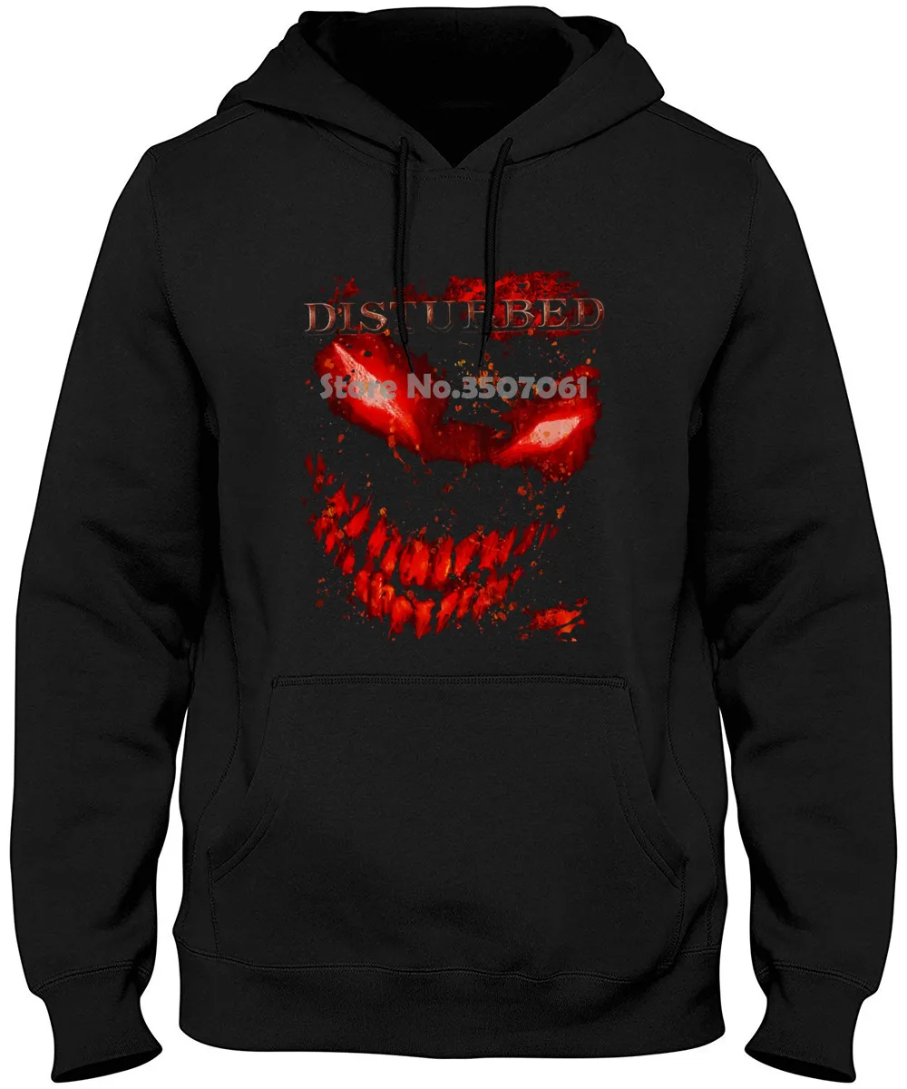 

Short Sleeves Cotton Fashion Free Shipping Disturbed Men's Face Spat Black Hoodies & Sweatshirts