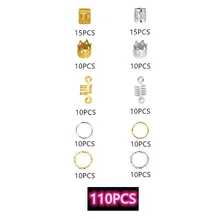 110 шт пряжки девушки мода клипсы петли подарок украшение трехслойные аксессуары для разных целей использования дредлок Фото волосы кольца для косичек набор