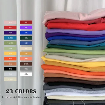 

Summer New Style Short Sleeve Men's Loose-Fit T-shirt Trend Hip Hop Harajuku Wind BF Half Sleeve Tops Korean-style Solid Color B