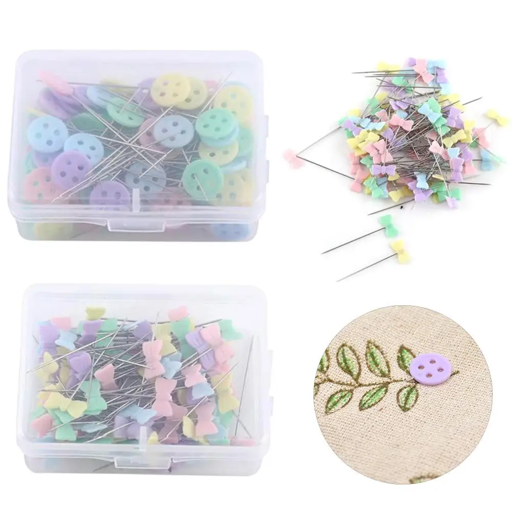 200 шт лоскутные кнопки Лук головки штифты иглы стальные Швейные DIY ремесла