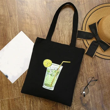 

Women Handbag Concise Letters Pattern Single Shoulder Bag Canvas Portable Casual Handbag Bags For Women Zipper Handbags Femme