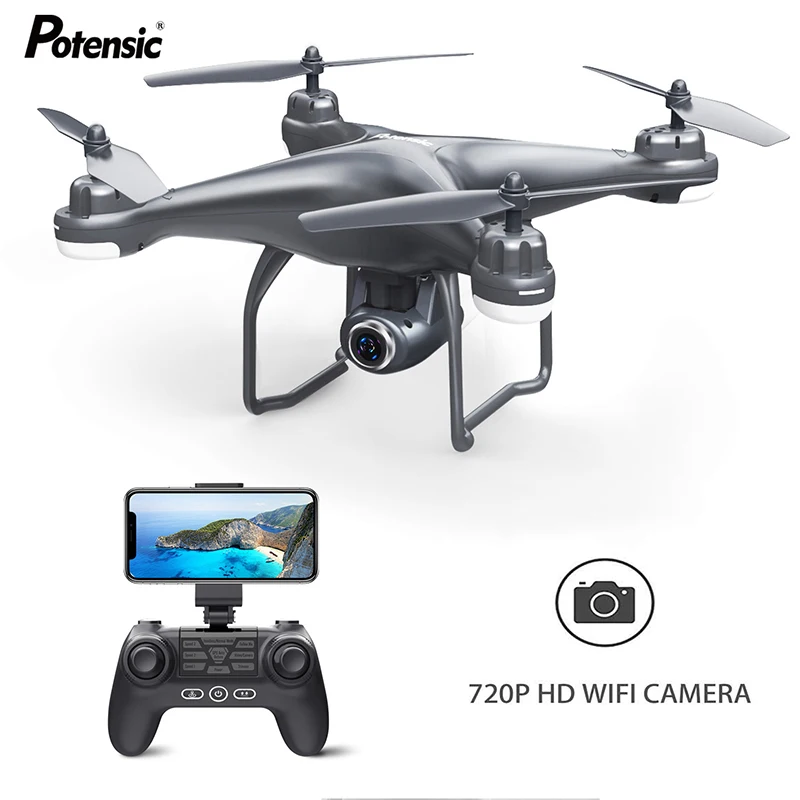 Potensic T25 gps Дрон FPV с HD камерой 720p Wifi RC дроны селфи следуем за мной Квадрокоптер