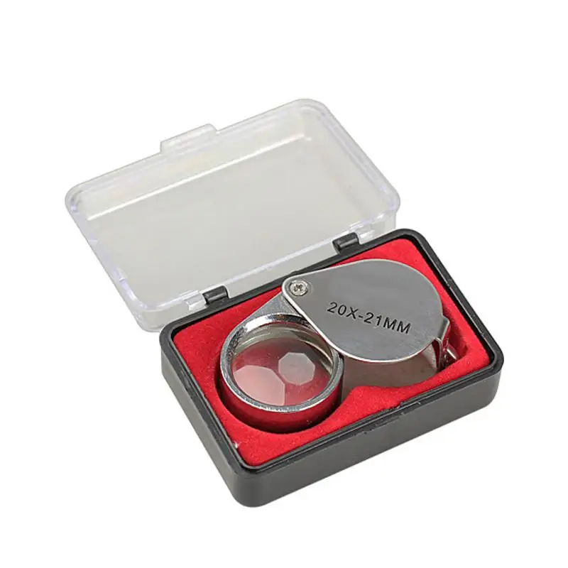 

20X-21 mm Loupe Magnifier Magnifying Triplet Jewelers Eye Glass Jewelry Diamond with Ultraviolet LED Light