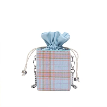 

Fashion Plaid Printed String Women's Shoulder Bag Purses and Handbags Crossbody Messenger Bag Chain Bag Tote Bags