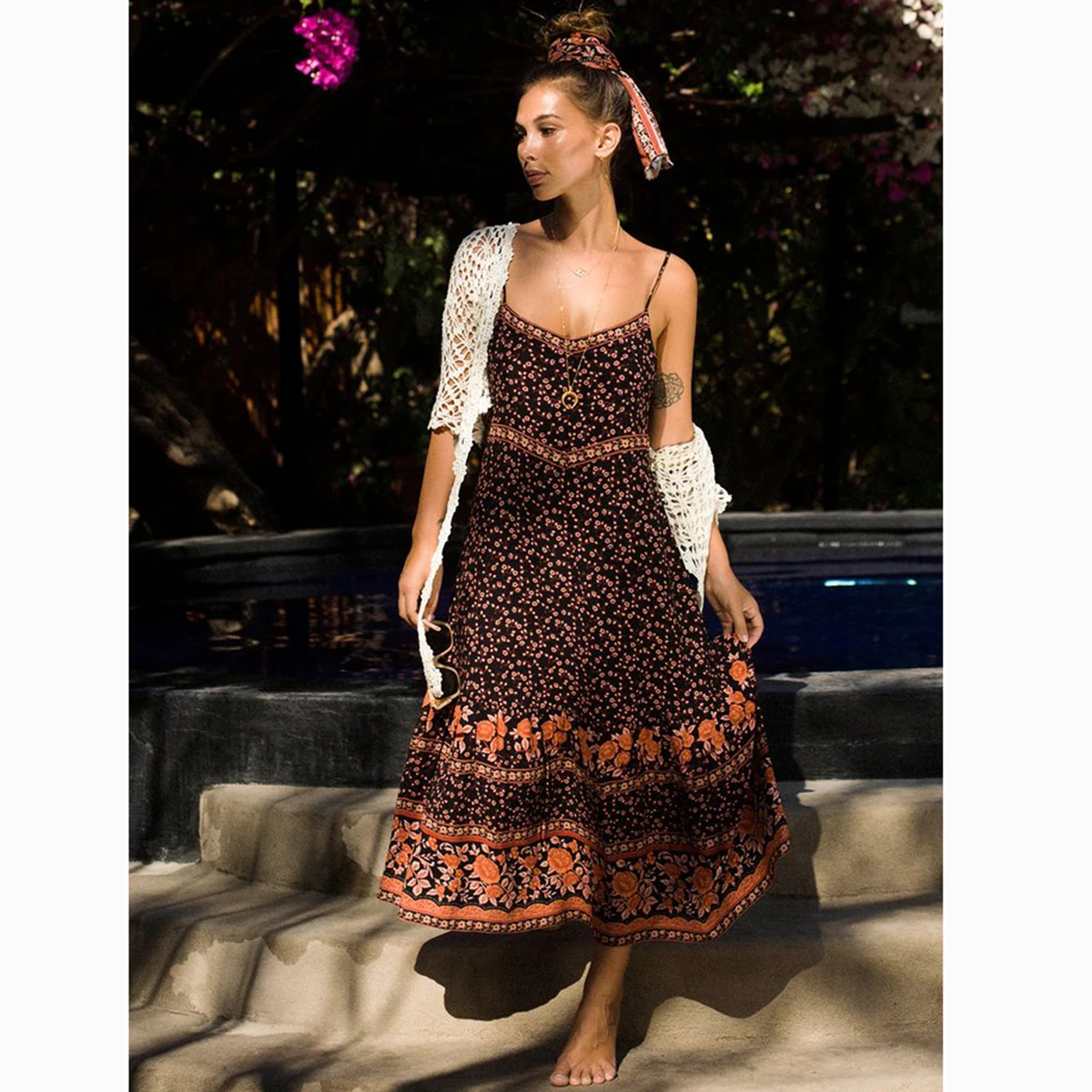 Pruim Bloemen Boho Chic Maxi Jurk Vrouwen 2019 Zomer Mouwloze Strapless Sexy Jurk Dames Bohemian Hippie Beach Party Lange Jurk Pruim Bloemen Boho Chic Maxi Jurk Vrouwen 2019 Zomer Mouwloze Strapless Sexy Jurk Dames Bohemian Hippie Beach Party Lange Jurk